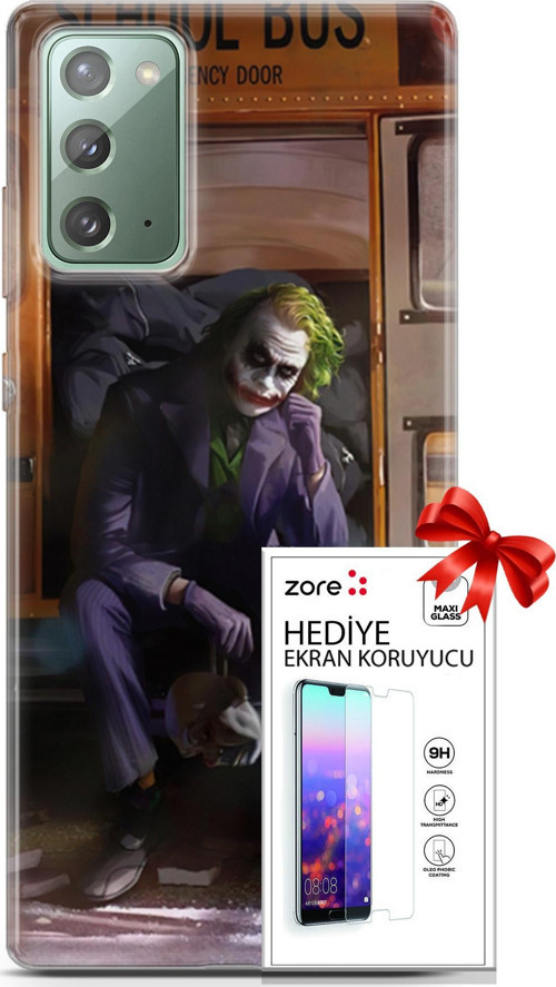 Samsung Galaxy Note 20 Kılıf Orijinal Seri Supers 05 Joker Poster Koruma Kılıfı + Ekran Koruyucu