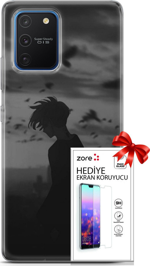 Samsung Galaxy S10 Lite Kılıf Orijinal Seri Supers 26 Gambar Anime Soft Kapak + Ekran Koruyucu