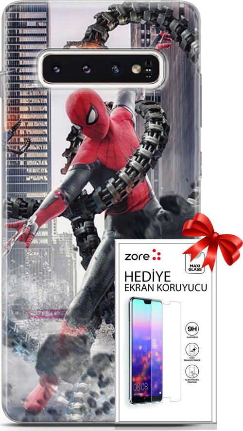 Samsung Galaxy S10 Kılıf Orijinal Seri Supers 25 No Way Home Soyulmayan Kılıf + Ekran Koruyucu Full