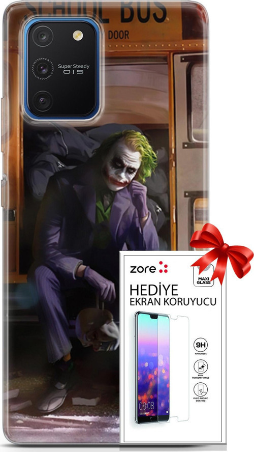Samsung Galaxy S10 Lite Kılıf Orijinal Seri Supers 05 Joker Poster Koruma Kılıfı + Ekran Koruyucu