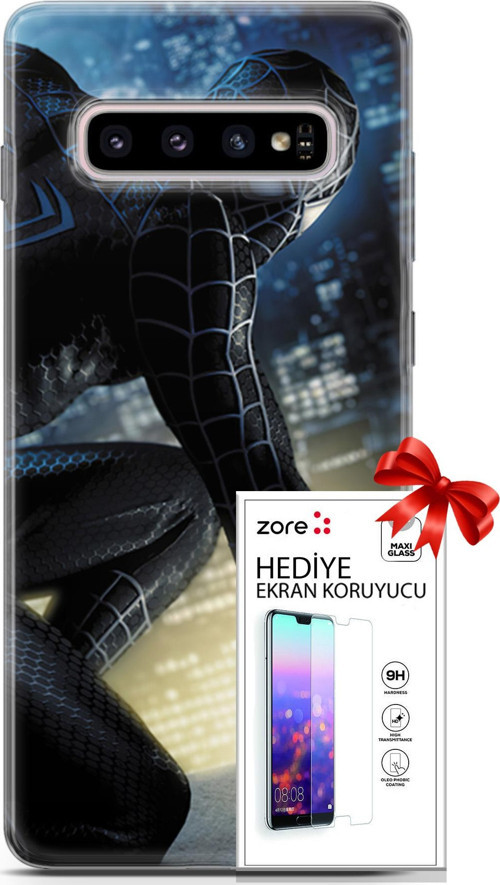 Samsung Galaxy S10 Plus Kılıf Orijinal Seri Supers 21 Spider Man Duvar Kağıdı Darbe Önleyici Kapak +