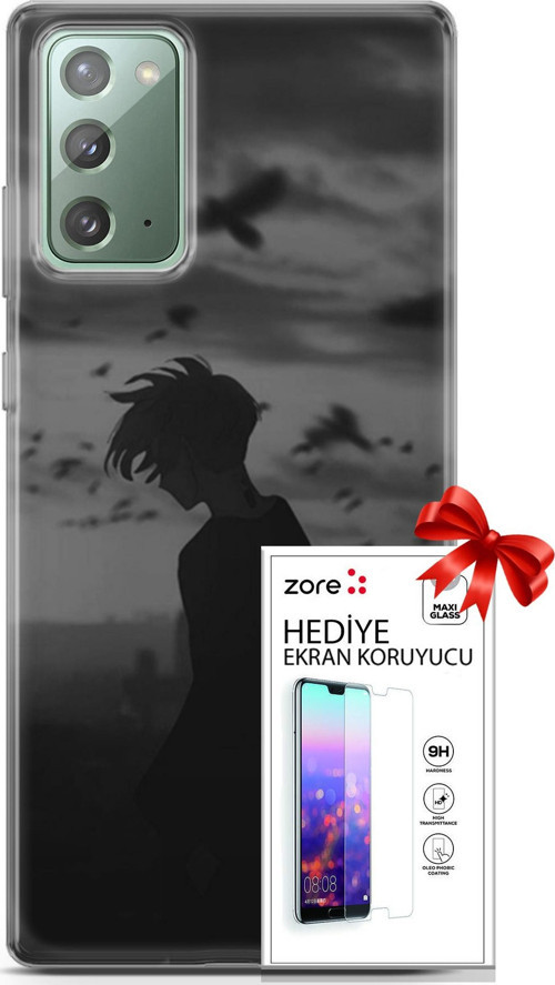 Samsung Galaxy Note 20 Kılıf Orijinal Seri Supers 26 Gambar Anime Soft Kapak + Ekran Koruyucu