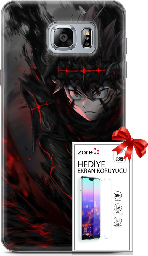 Samsung Galaxy Note 5 Kılıf Orijinal Seri Supers 14 Asta Devil Anime Cover Kılıf + Ön Ekran Koruyucu