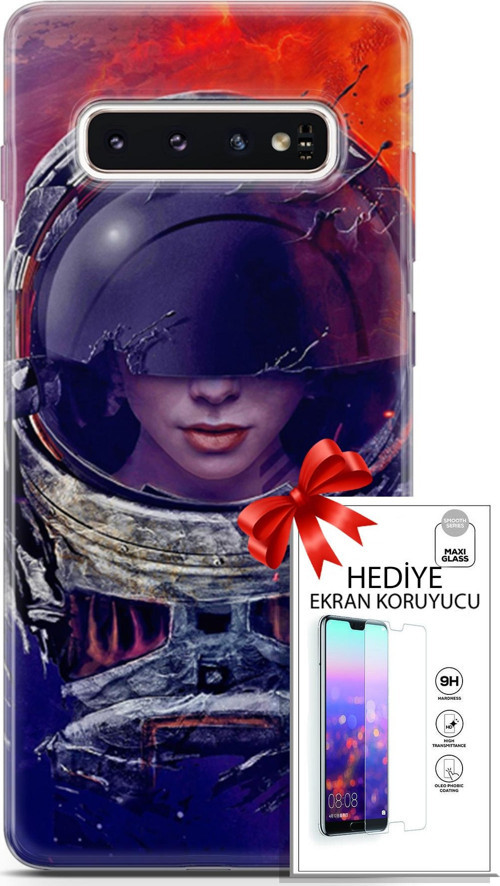 Samsung Galaxy S10 Kılıf Orijinal Seri Algorand 17 Astrolojika Yumuşak Kılıf + Ekran Koruyucu