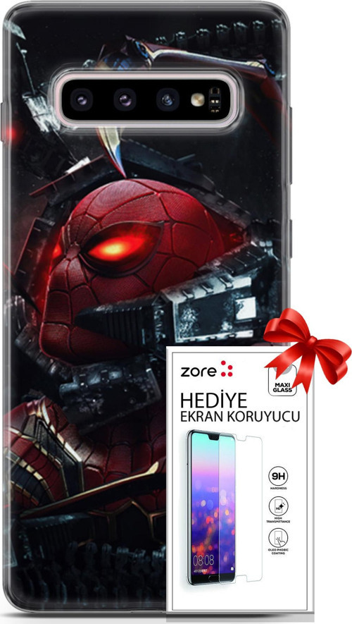 Samsung Galaxy S10 Plus Kılıf Orijinal Seri Supers 29 Dr Octopus Leke Tutmaz Kapak + Ekran Koruyucu