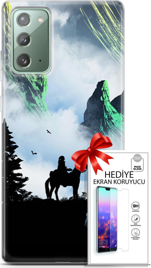 Samsung Galaxy Note 20 Kılıf Orijinal Seri Algorand 25 Atlı Soyulmayan Kılıf + Ekran Koruyucu Full Koruma