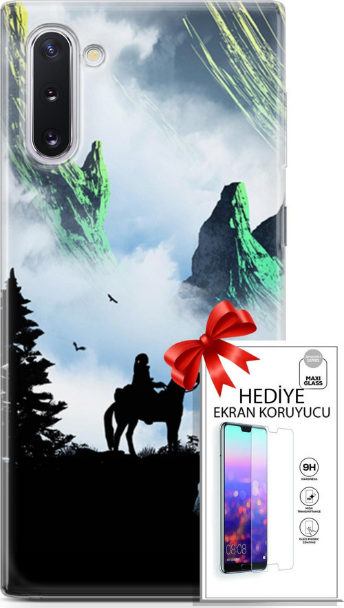 Samsung Galaxy Note 10 Kılıf Orijinal Seri Algorand 25 Atlı Soyulmayan Kılıf + Ekran Koruyucu Full Koruma