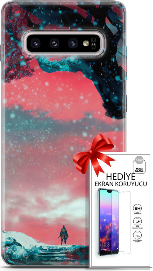 Samsung Galaxy S10 Plus Kılıf Orijinal Seri Algorand 23 Şövalye Telefon Kabı Ve Ekran Koruyucu