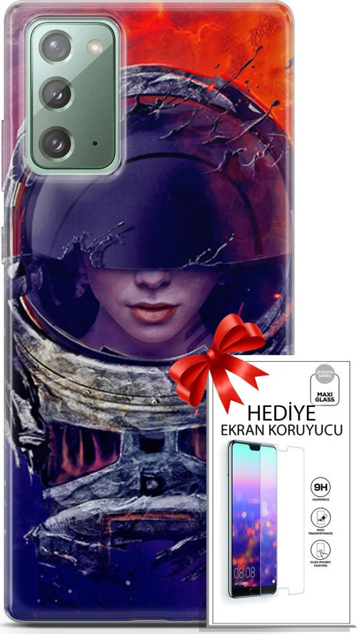 Samsung Galaxy Note 20 Kılıf Orijinal Seri Algorand 17 Astrolojika Yumuşak Kılıf + Ekran Koruyucu