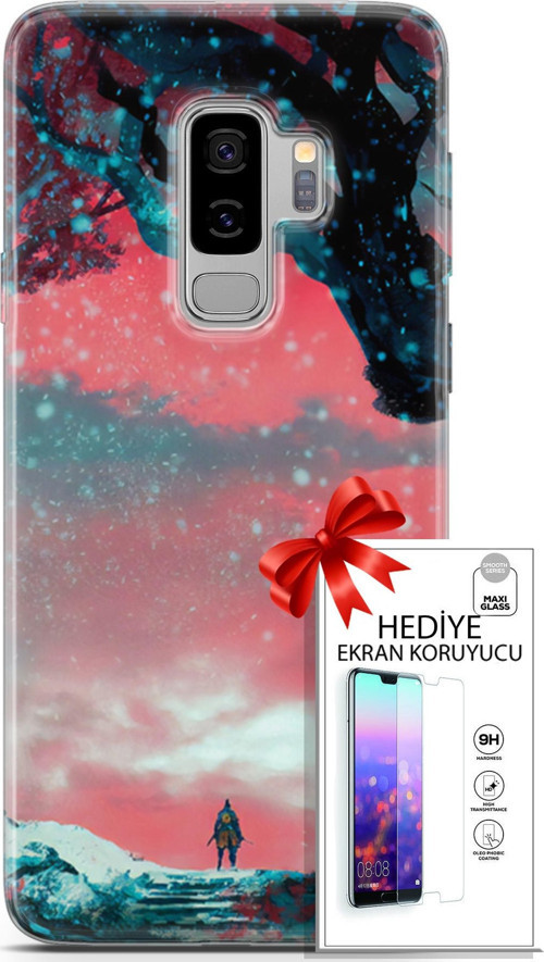 Samsung Galaxy S9 Plus Kılıf Orijinal Seri Algorand 23 Şövalye Telefon Kabı Ve Ekran Koruyucu