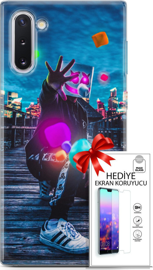 Samsung Galaxy Note 10 Kılıf Orijinal Seri Algorand 10 Köprü Full Hd Kılıf + Ekran Koruyucu