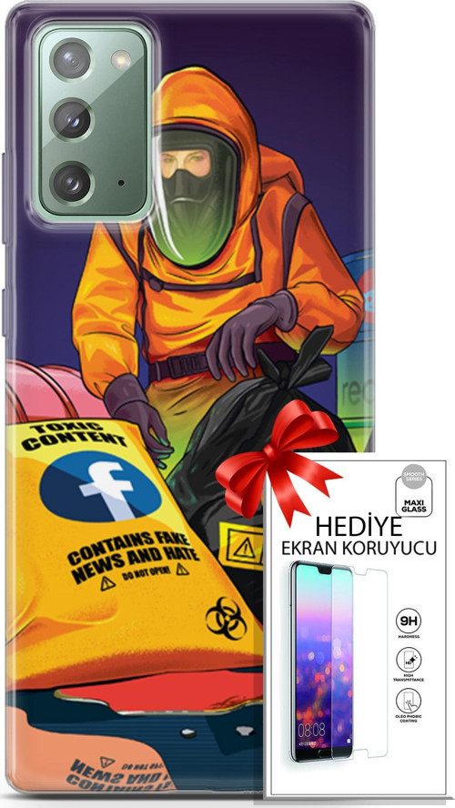Samsung Galaxy Note 20 Kılıf Orijinal Seri Cardano 24 Toxic Darbe Emici Kılıf + Ekran Koruyucu