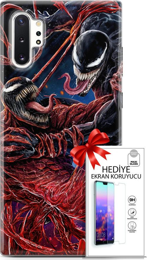 Samsung Galaxy Note 10 Plus Kılıf Orijinal Seri Cardano 22 Monsters Kap + Ekran Koruyucu