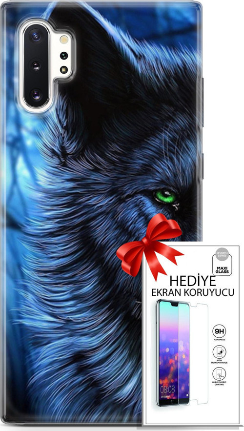 Samsung Galaxy Note 10 Plus Kılıf Orijinal Seri Cardano 16 Kurt Yeşil Göz Hediyelik Kılıf Ve Ekran Koruyucu