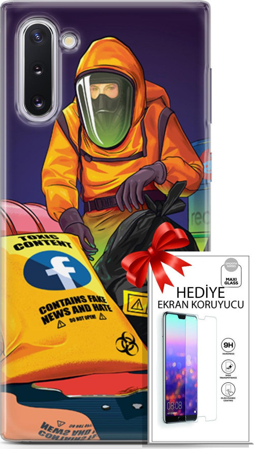 Samsung Galaxy Note 10 Kılıf Orijinal Seri Cardano 24 Toxic Darbe Emici Kılıf + Ekran Koruyucu