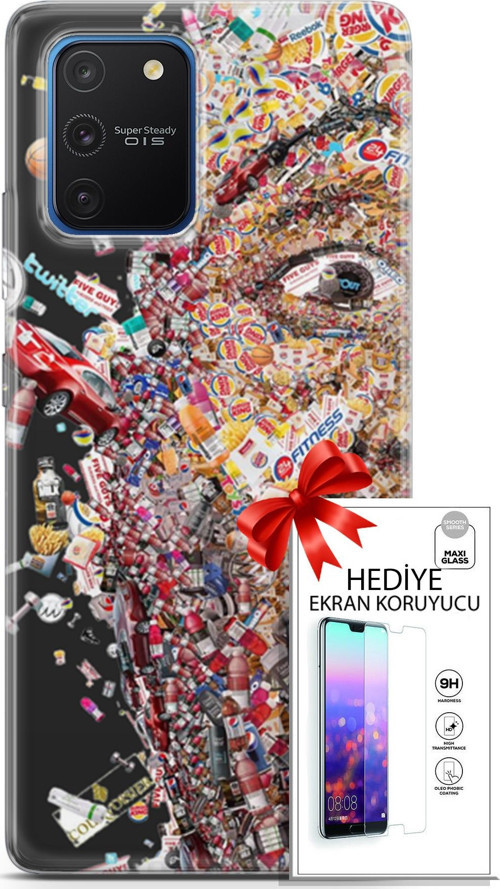 Samsung Galaxy S10 Lite Kılıf Orijinal Seri Cardano 09 Fitness Uv Kılıf Ve Ekran Koruyucu