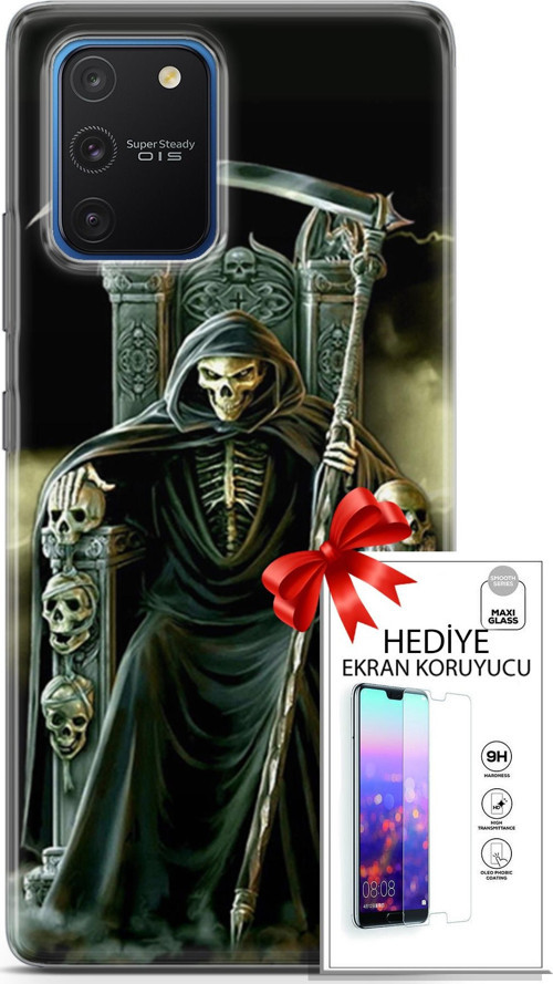 Samsung Galaxy S10 Lite Kılıf Orijinal Seri Cardano 11 İskeletor 4K Baskılı Kılıf + Ekran Koruyucu F