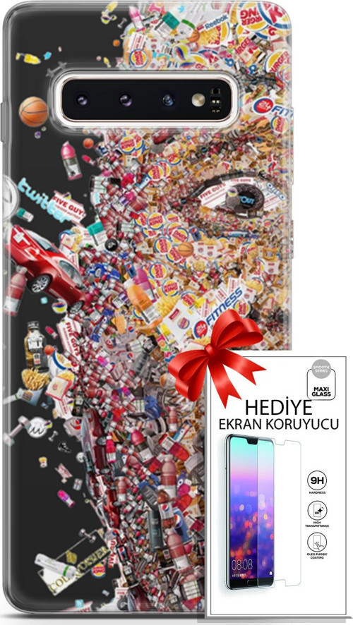 Samsung Galaxy S10 Kılıf Orijinal Seri Cardano 09 Fitness Uv Kılıf Ve Ekran Koruyucu