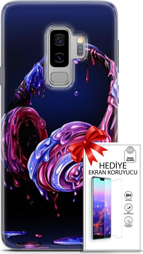 Samsung Galaxy S9 Plus Kılıf Orijinal Seri Cardano 14 Kulaklık Cover Kılıf + Ön Ekran Koruyucu