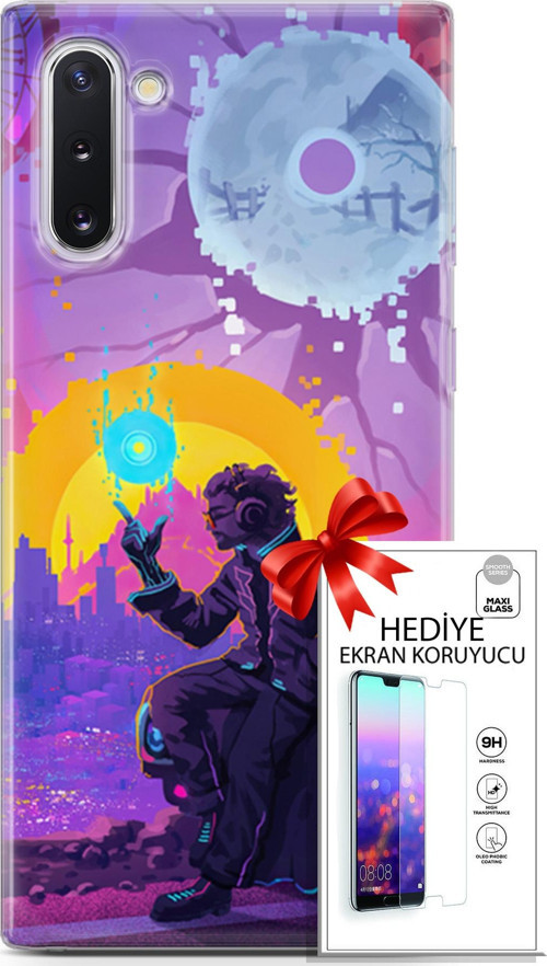 Samsung Galaxy Note 10 Kılıf Orijinal Seri Cardano 25 Araba Soyulmayan Kılıf + Ekran Koruyucu Full Koruma
