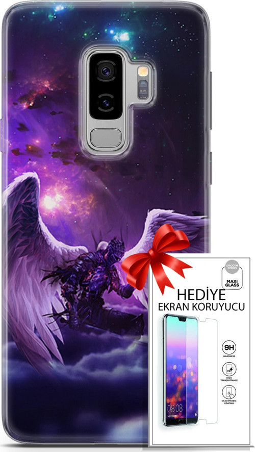 Samsung Galaxy S9 Plus Kılıf Orijinal Seri Cardano 23 Melek Telefon Kabı Ve Ekran Koruyucu