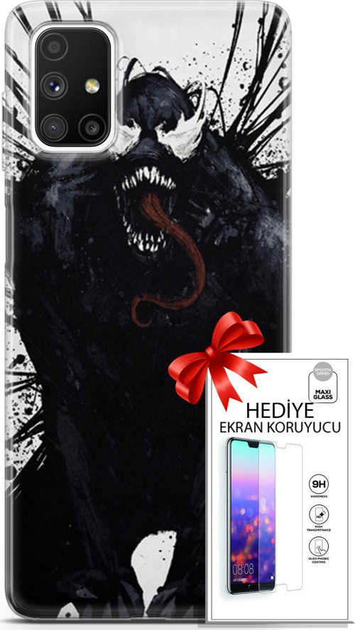 Samsung Galaxy M51 Kılıf Orijinal Seri Cardano 20 Canavar Renkli Kılıf Ekran Koruyucu