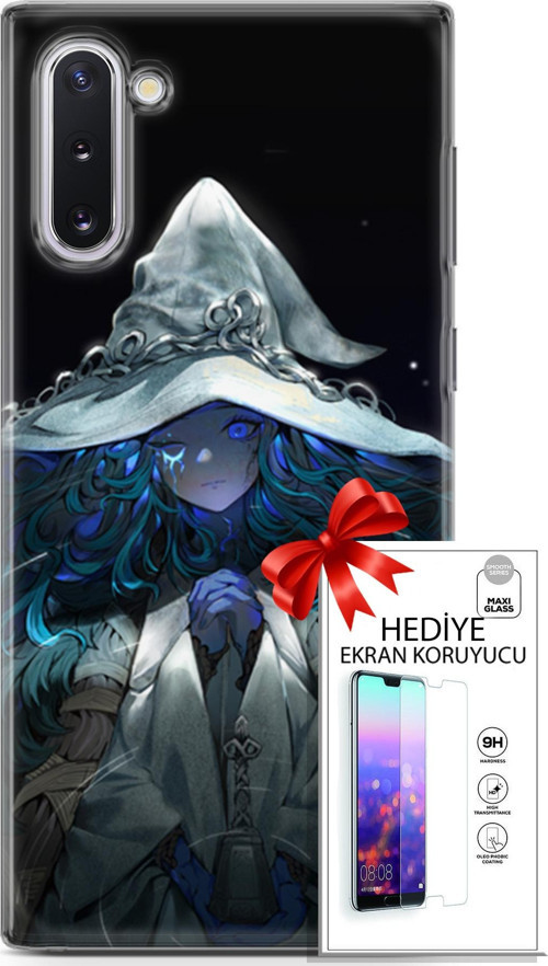 Samsung Galaxy Note 10 Kılıf Orijinal Seri Cardano 28 Şapkalı Kız İz Bırakmayan Kılıf + Ön Ekran Koruyucu