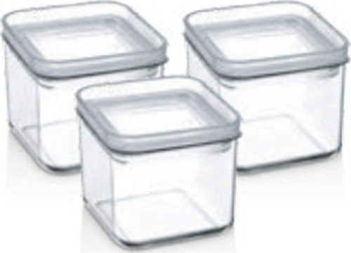 Vakum Kapaklı Kristal Saklama Kabı 800 Ml 3’Lü Sp245
