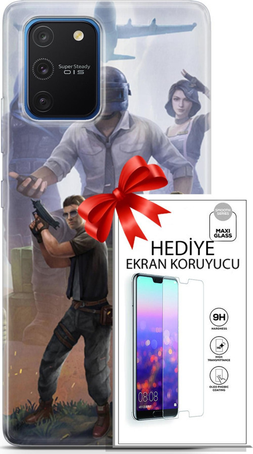 Samsung Galaxy S10 Lite Kılıf Orijinal Seri Pubg 09 Carlo Uv Kılıf Ve Ekran Koruyucu