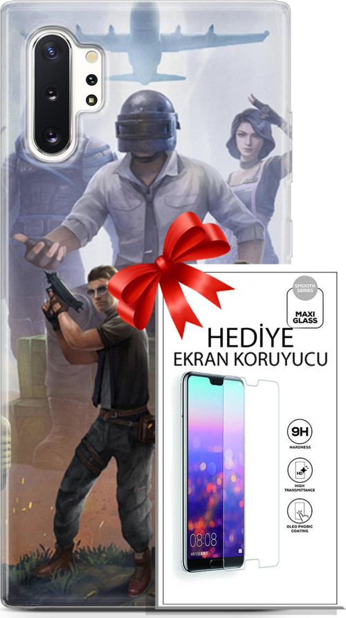 Samsung Galaxy Note 10 Plus Kılıf Orijinal Seri Pubg 09 Carlo Uv Kılıf Ve Ekran Koruyucu