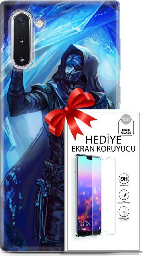 Samsung Galaxy Note 10 Kılıf Orijinal Seri Pubg 13 Maskeli Case Kapak Ekran Koruyucu