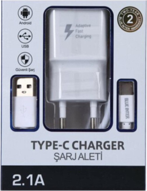 Typ-C Şarj Aleti Samsung, Huawei, Xiaomi Uyumlu Takım Şarj Aleti