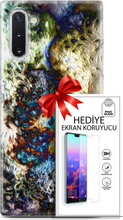 Samsung Galaxy Note 10 Kılıf Orijinal Seri Nature 13 Volkanik Case Kapak Ekran Koruyucu