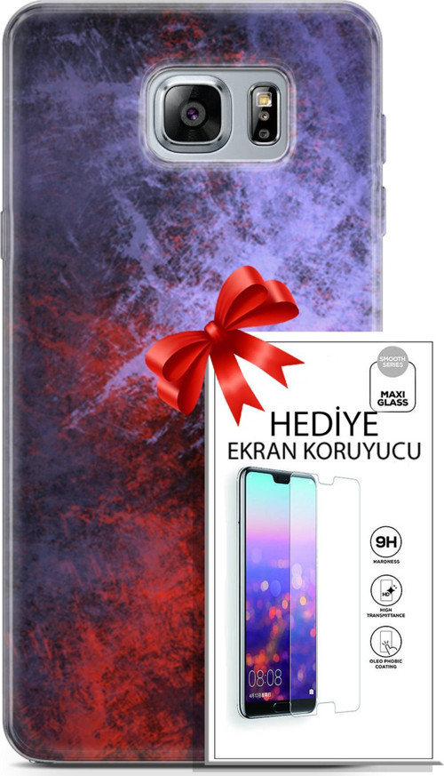Samsung Galaxy Note 5 Kılıf Orijinal Seri Nature 18 Karışık Parlak Kılıf + Ekran Koruyucu Full Koruma