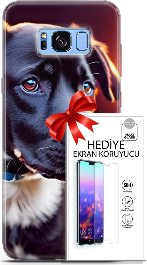 Samsung Galaxy S8 Plus Kılıf Orijinal Seri Dogs 27 Rostov Lazer Kesim Silikon Ekran Koruyucu