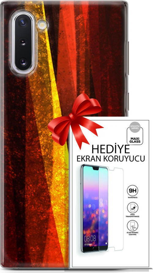 Samsung Galaxy Note 10 Kılıf Orijinal Seri Nature 17 Sarı Katman Yumuşak Kılıf + Ekran Koruyucu