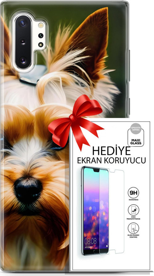 Samsung Galaxy Note 10 Plus Kılıf Orijinal Seri Dogs 13 Yorkshire Terriyer Case Kapak Ekran Koruyucu