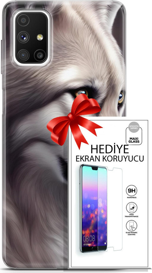 Samsung Galaxy M51 Kılıf Orijinal Seri Dogs 01 Yakışıklı Kurt Telefon Kılıfı + Ekran Koruyucu