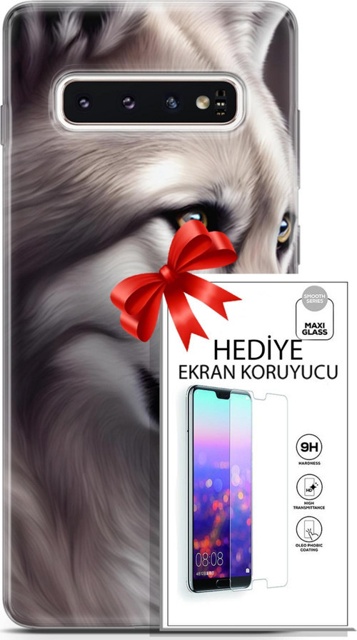Samsung Galaxy S10 Kılıf Orijinal Seri Dogs 01 Yakışıklı Kurt Telefon Kılıfı + Ekran Koruyucu