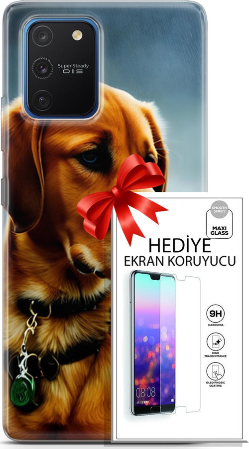 Samsung Galaxy S10 Lite Kılıf Orijinal Seri Dogs 04 Labrador Silikon Kılıf + Ekran Koruyucu Full Koruma