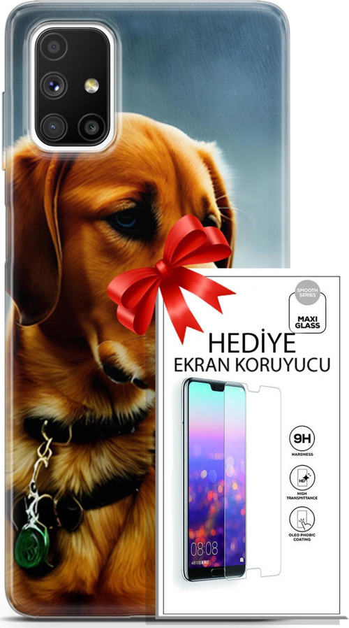 Samsung Galaxy M51 Kılıf Orijinal Seri Dogs 04 Labrador Silikon Kılıf + Ekran Koruyucu Full Koruma