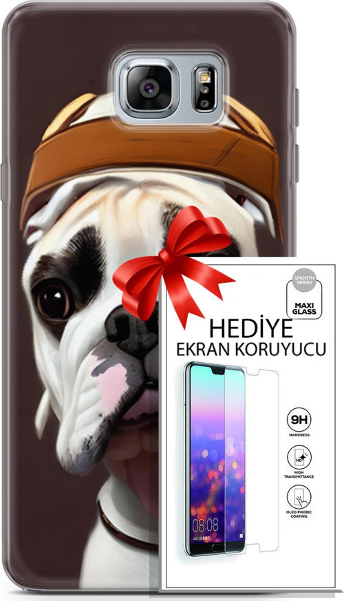 Samsung Galaxy Note 5 Kılıf Orijinal Seri Dogs 26 Mastiff Soft Kapak + Ekran Koruyucu