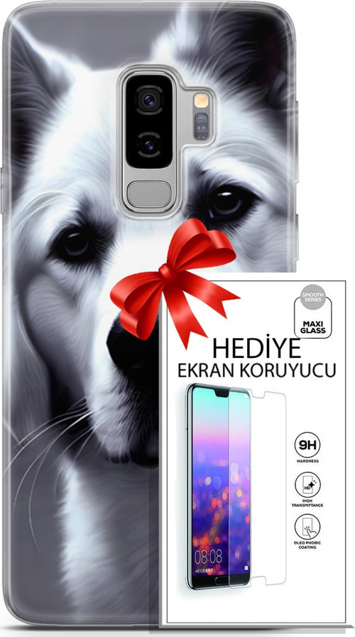 Samsung Galaxy S9 Plus Kılıf Orijinal Seri Dogs 17 Avcı Yumuşak Kılıf + Ekran Koruyucu