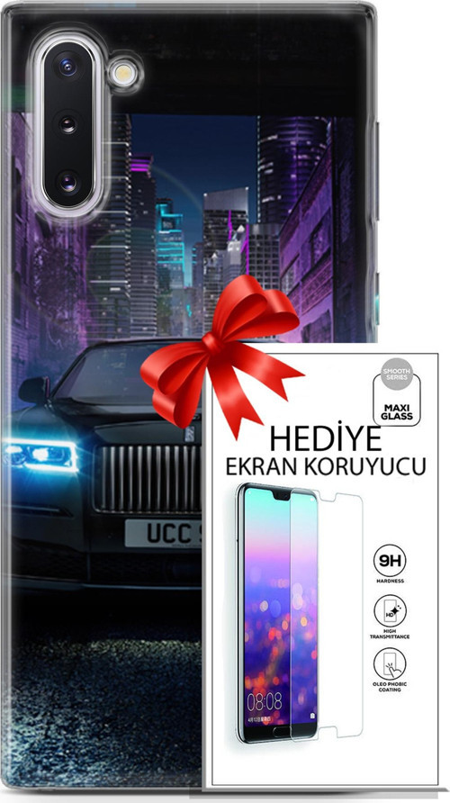 Samsung Galaxy Note 10 Kılıf Orijinal Seri Fantasy 12 Rolls Royce Tasarım Kılıf + Ekran Koruyucu