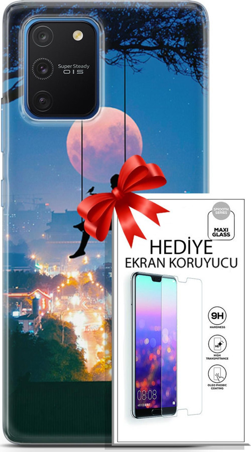 Samsung Galaxy S10 Lite Kılıf Orijinal Seri Fantasy 30 Ay Salıncak Kenarları Şeffaf Kapak Ve Ekran Koruyucu