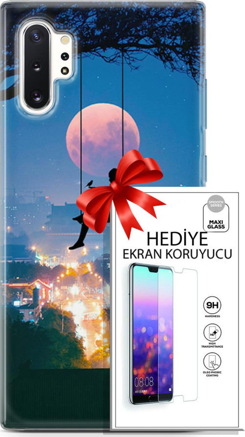 Samsung Galaxy Note 10 Plus Kılıf Orijinal Seri Fantasy 30 Ay Salıncak Kenarları Şeffaf Kapak Ve Ekran Koruyucu