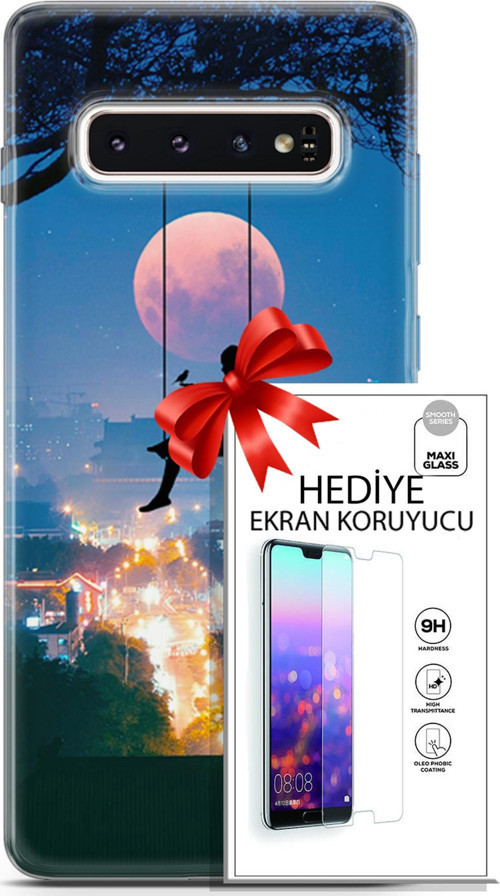 Samsung Galaxy S10 Kılıf Orijinal Seri Fantasy 30 Ay Salıncak Kenarları Şeffaf Kapak Ve Ekran Koruyucu