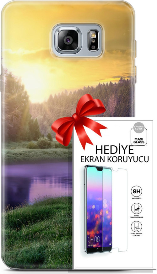 Samsung Galaxy Note 5 Kılıf Orijinal Seri Fantasy 05 Nehir Koruma Kılıfı + Ekran Koruyucu