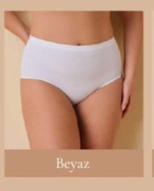 İç Giyim İz Yapmayan Yüksek Bel F.K./Pants Büyük Beden Lazer Kesim Kadın Külot Beyaz 38