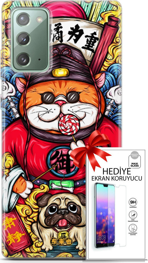 Samsung Galaxy Note 20 Kılıf Orijinal Seri Bounce 15 Peyton John Kalın Silikon + Ekran Koruyucu